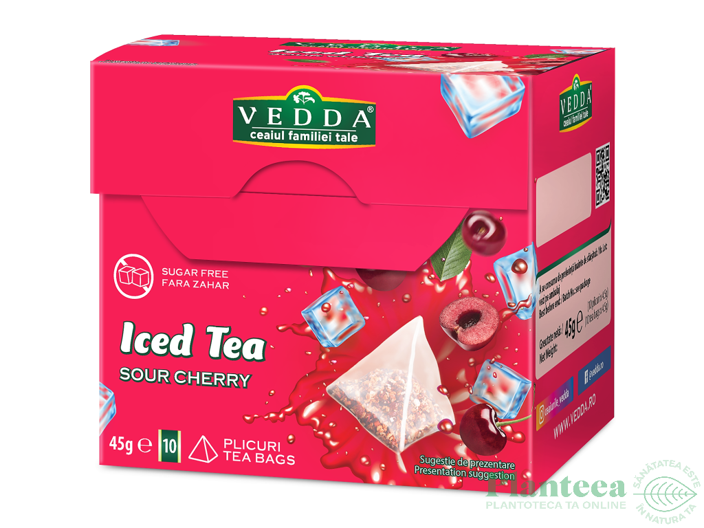 Ceai rece [Iced Tea] cu visine piramide 10x4,5g - VEDDA