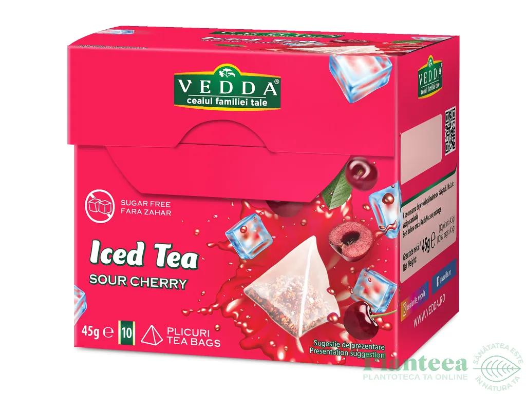 Ceai rece [Iced Tea] cu visine piramide 10x4,5g - VEDDA