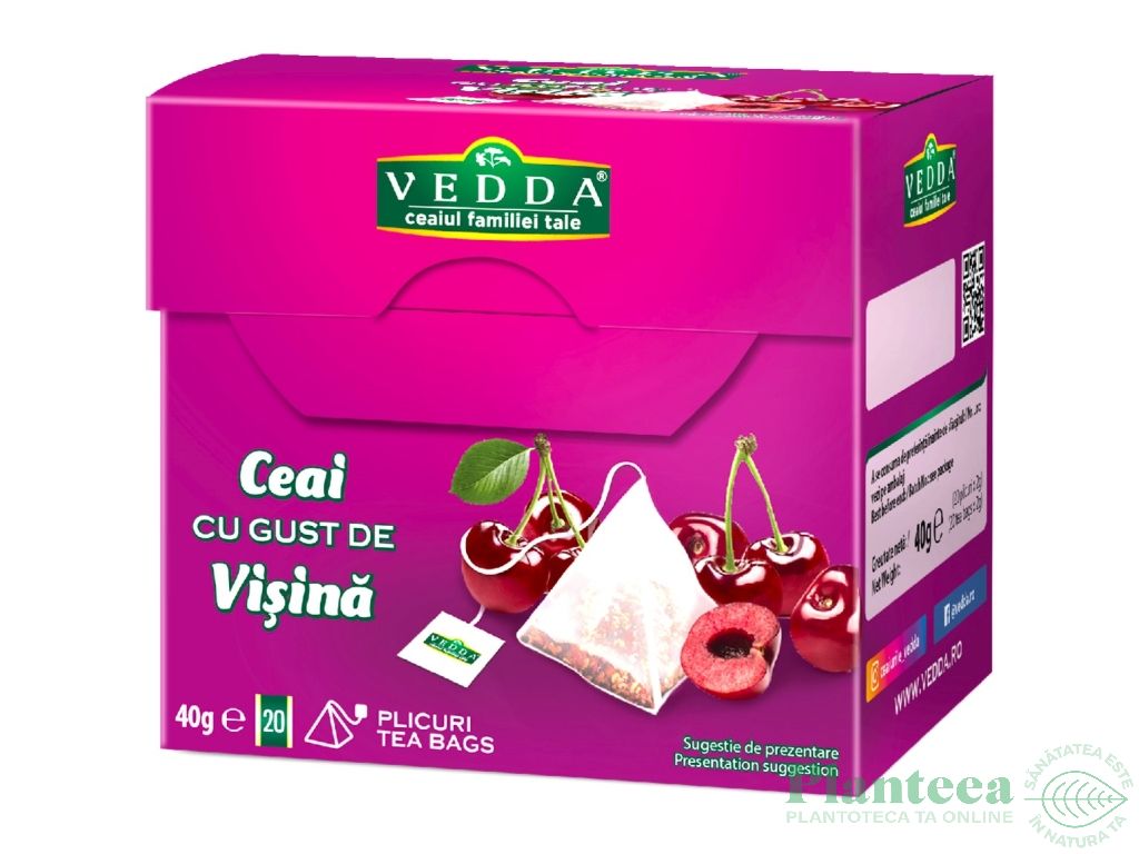 Ceai cu visine piramide 20x2g - VEDDA