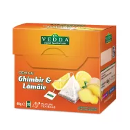 Ceai cu ghimbir lamaie piramide 20x2g - VEDDA