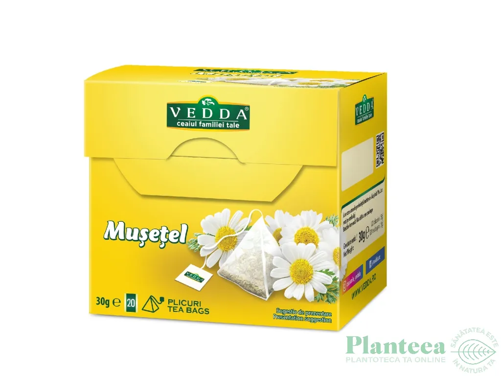 Ceai musetel piramide 20x1,5g - VEDDA
