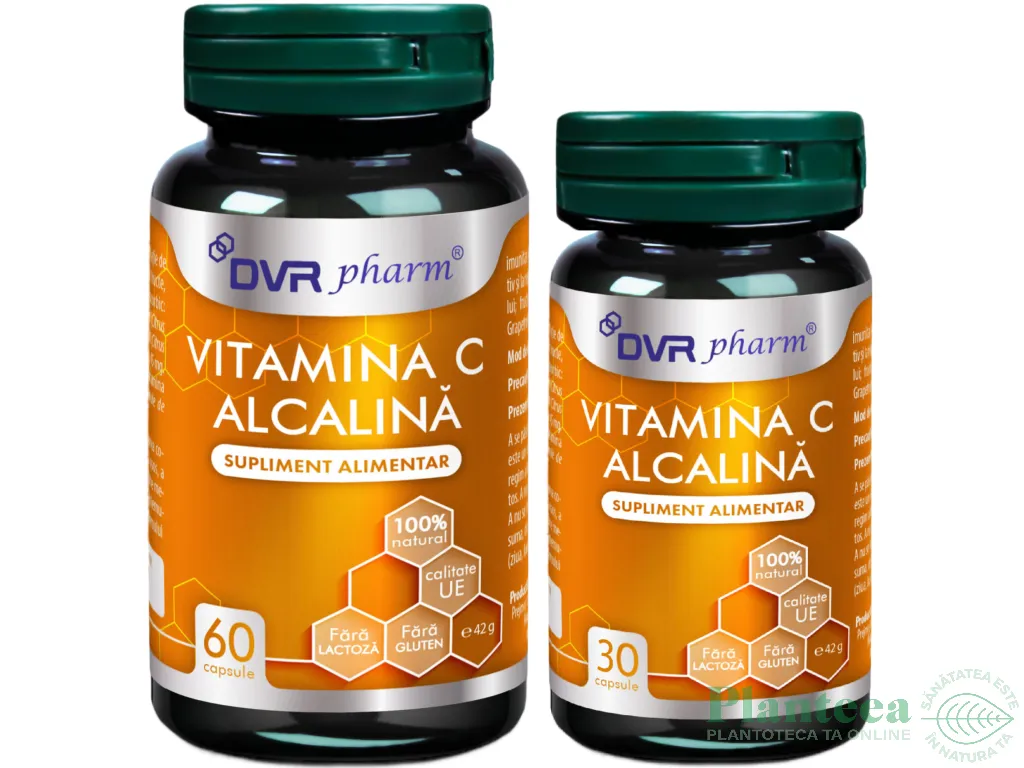 Pachet Vitamina C alcalina 60+30cps - DVR PHARM