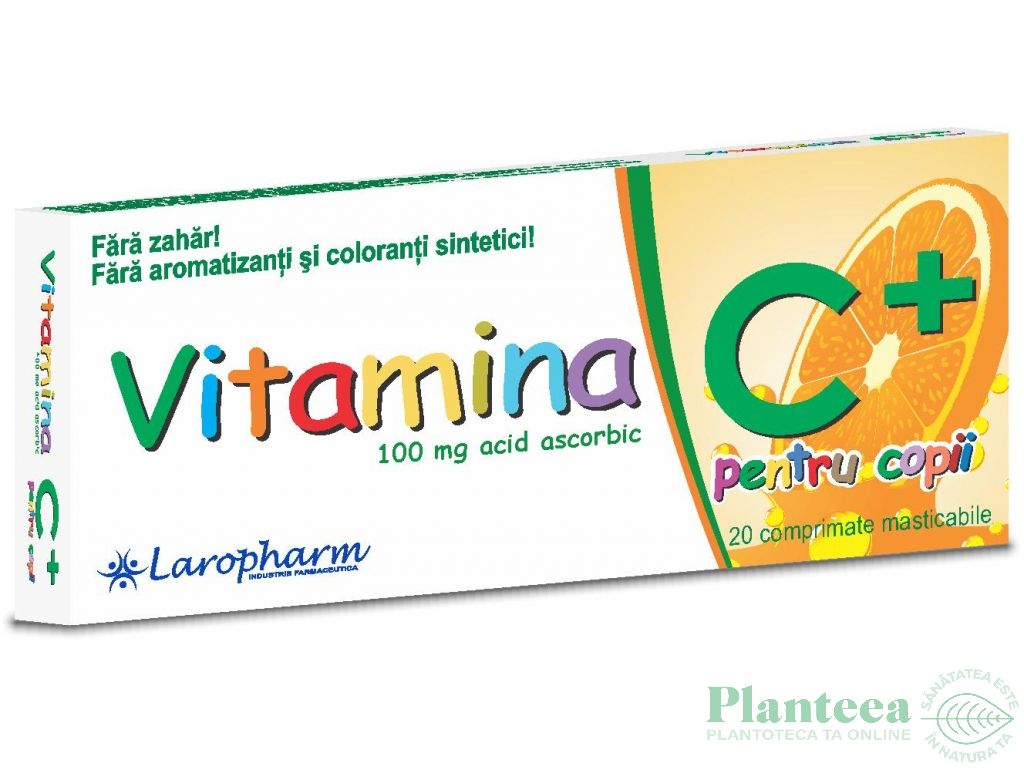 Vitamina C 100mg copii 20cp - LAROPHARM