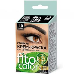 Vopsea crema permanenta fara amoniac sprancene gene 1.0 negru 2x2ml - FITO COLOR