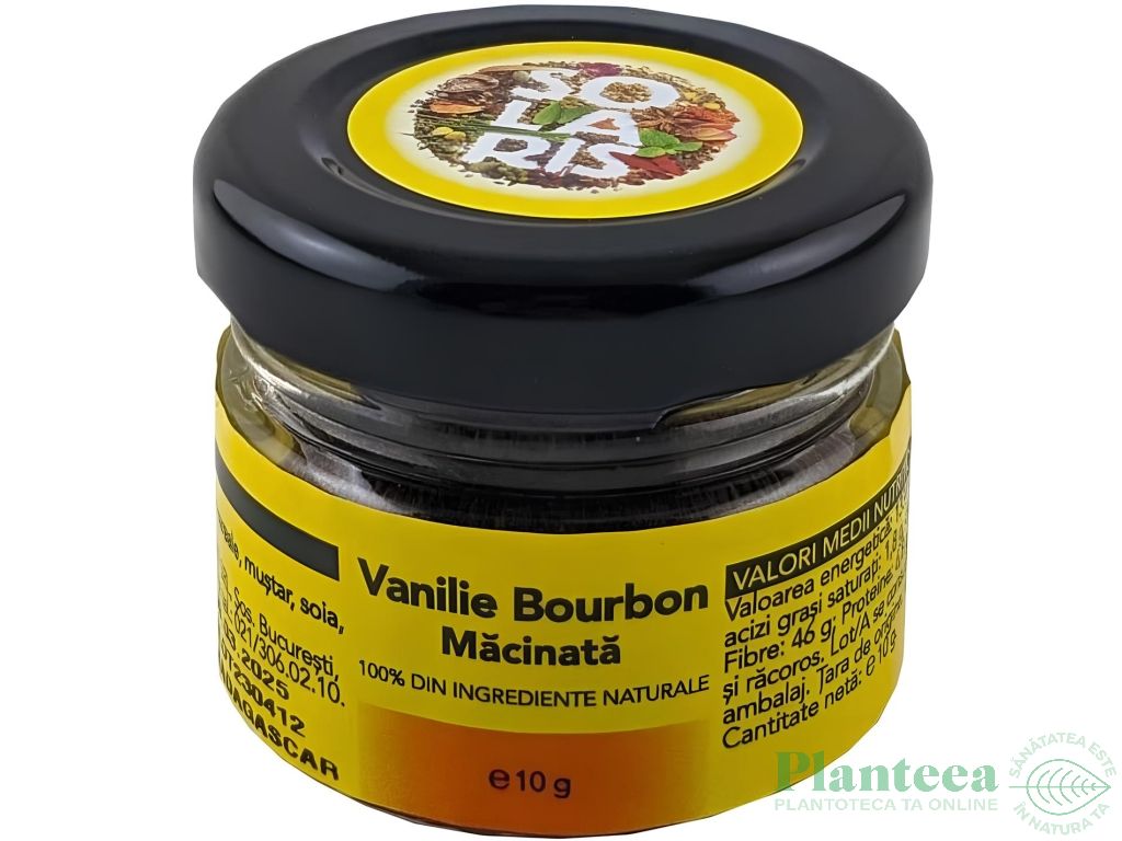 Condiment vanilie bourbon macinata 10g - SOLARIS