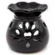 Vas ceramic aromatizor X6 floral negru 1b - AROMA LAND