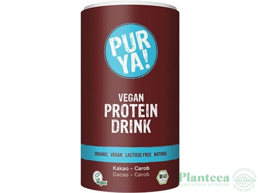 Pulbere Drink Protein vegan cacao roscove eco 550g - PUR YA