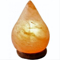 Veioza sare himalaya Picatura suport lemn 4kg - MONTE SALT CRYSTAL