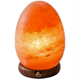 Veioza sare himalaya Ou suport lemn 4kg - MONTE SALT CRYSTAL