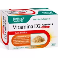 Vitamina D2 naturala 2000ui 30cps - ROTTA NATURA