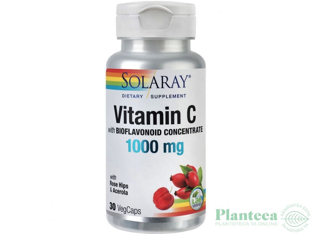 Vitamina C 1000mg bioflavonoide adulti 30cps - SOLARAY