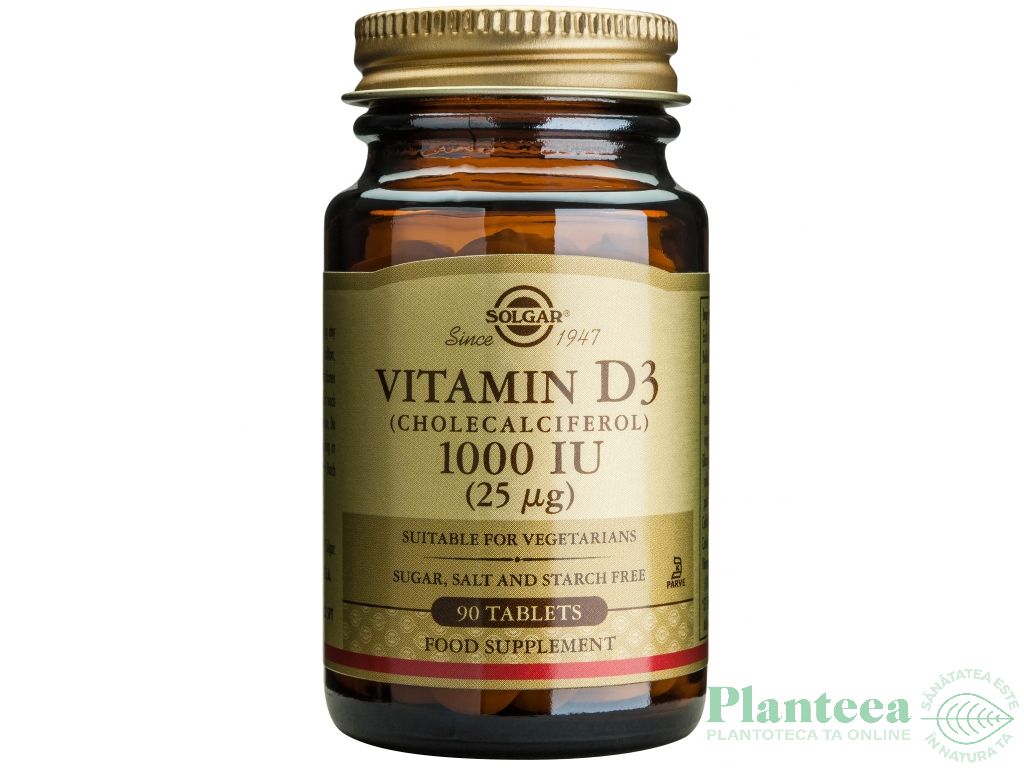 Vitamina D3 1000ui 90cps - SOLGAR