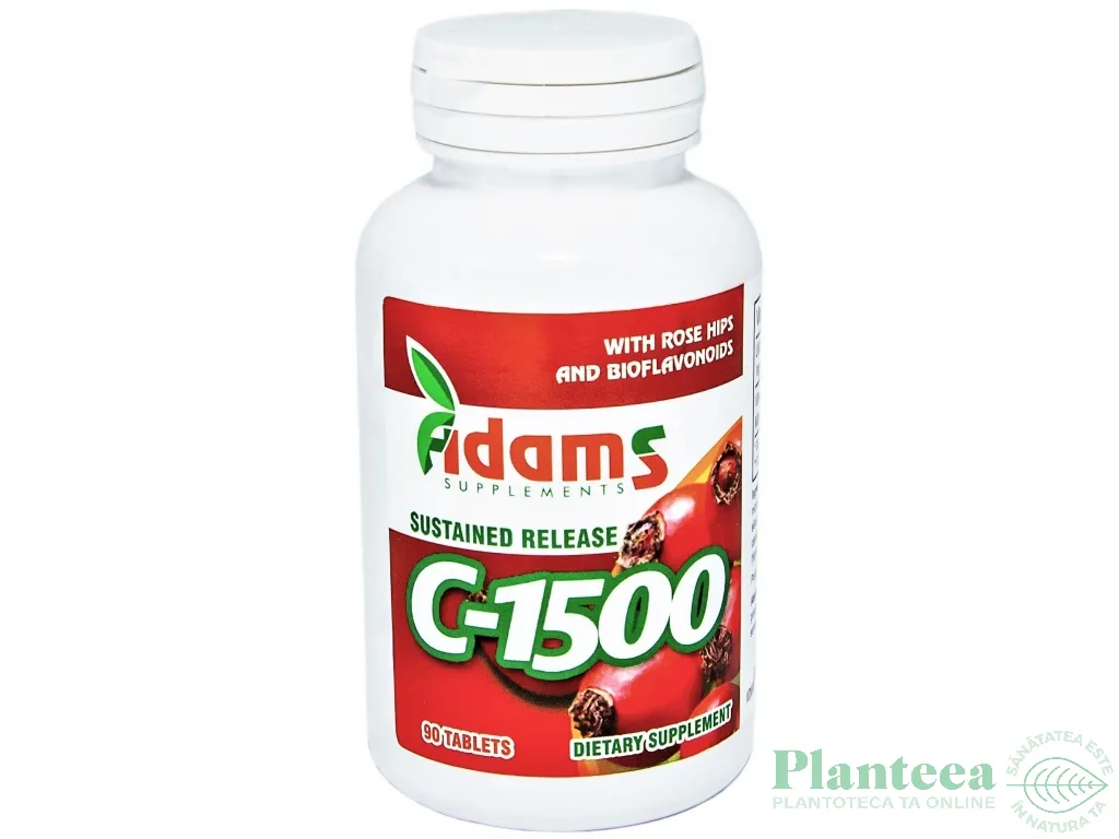 Vitamina C 1500mg macese 90cp - ADAMS