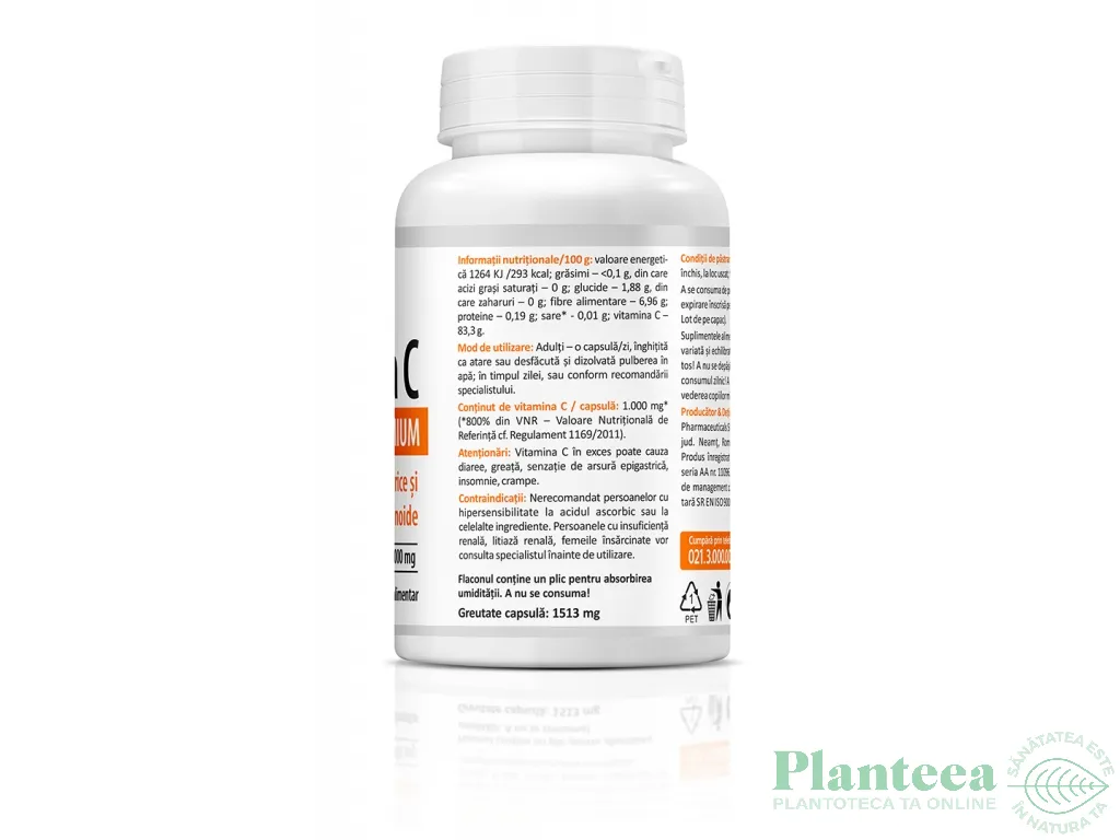 Vitamina C 1000mg premium citrice bioflavonoide 60cps - ZENYTH