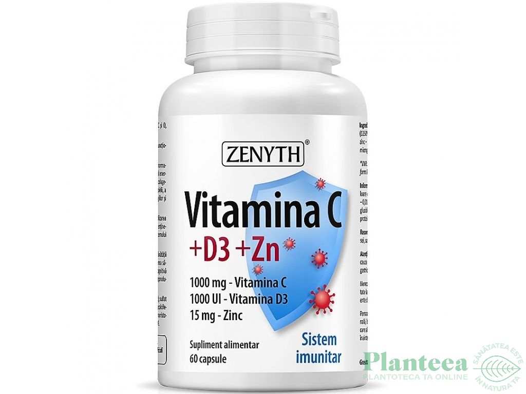 Vitamina C D3 Zn 60cps - ZENYTH