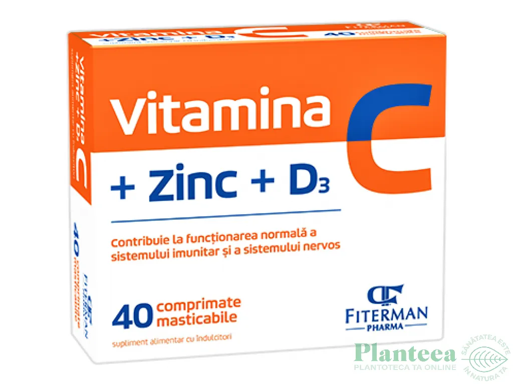 Vitamina C Zinc D3 40cp - FITERMAN