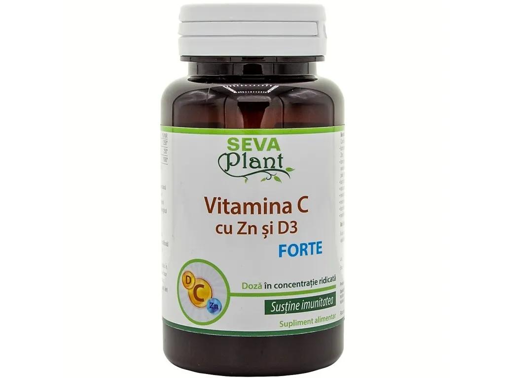 Vitamina C Zn D3 Forte 30cp - SEVA PLANT