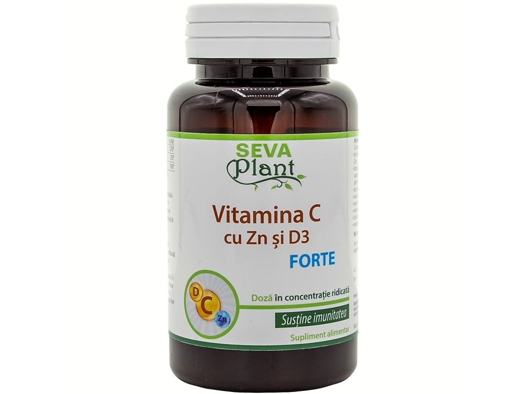 Vitamina C Zn D3 Forte 30cp - SEVA PLANT