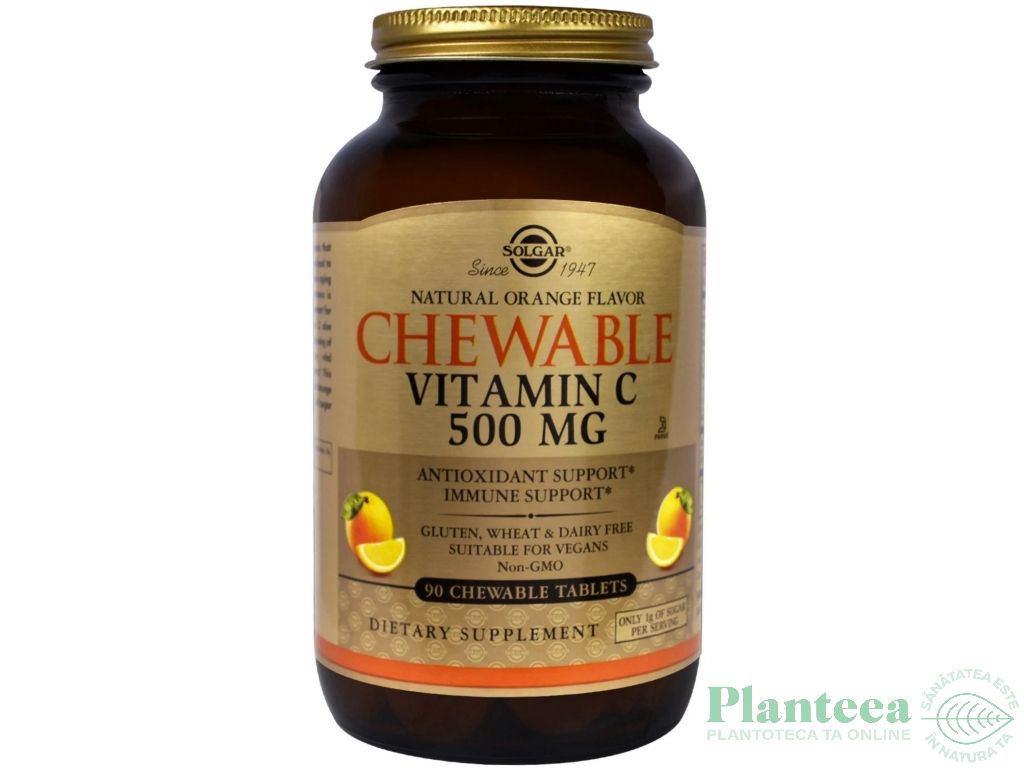 Vitamina C 500mg portocale masticabile 90cp - SOLGAR