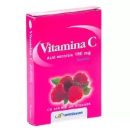 Vitamina C zmeura 20cp - AMNIOCEN