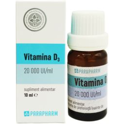 Vitamina D3 20000ui picaturi 10ml - PARAPHARM