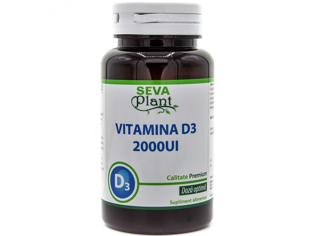 Vitamina D3 2000ui 60cp - SEVA PLANT
