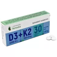 Vitamina D3 4000ui K2 150mcg 30cp - REMEDIA