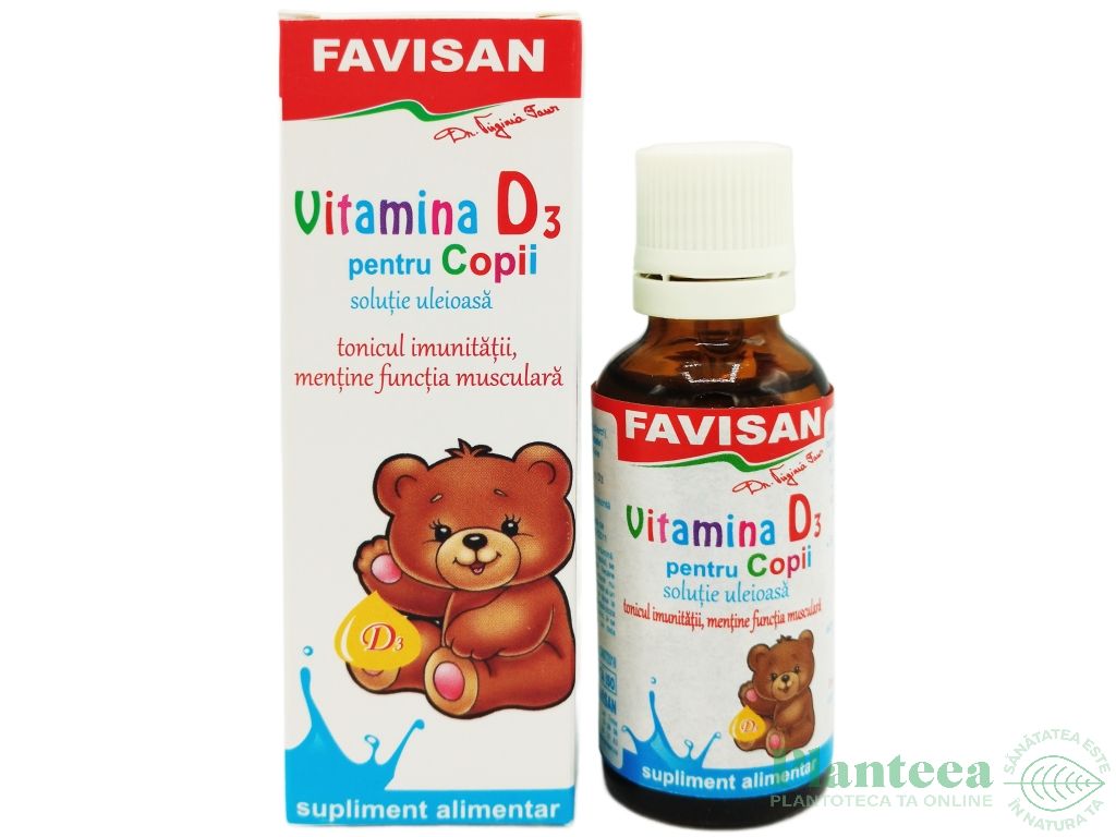Vitamina D3 copii picaturi 30ml - FAVISAN