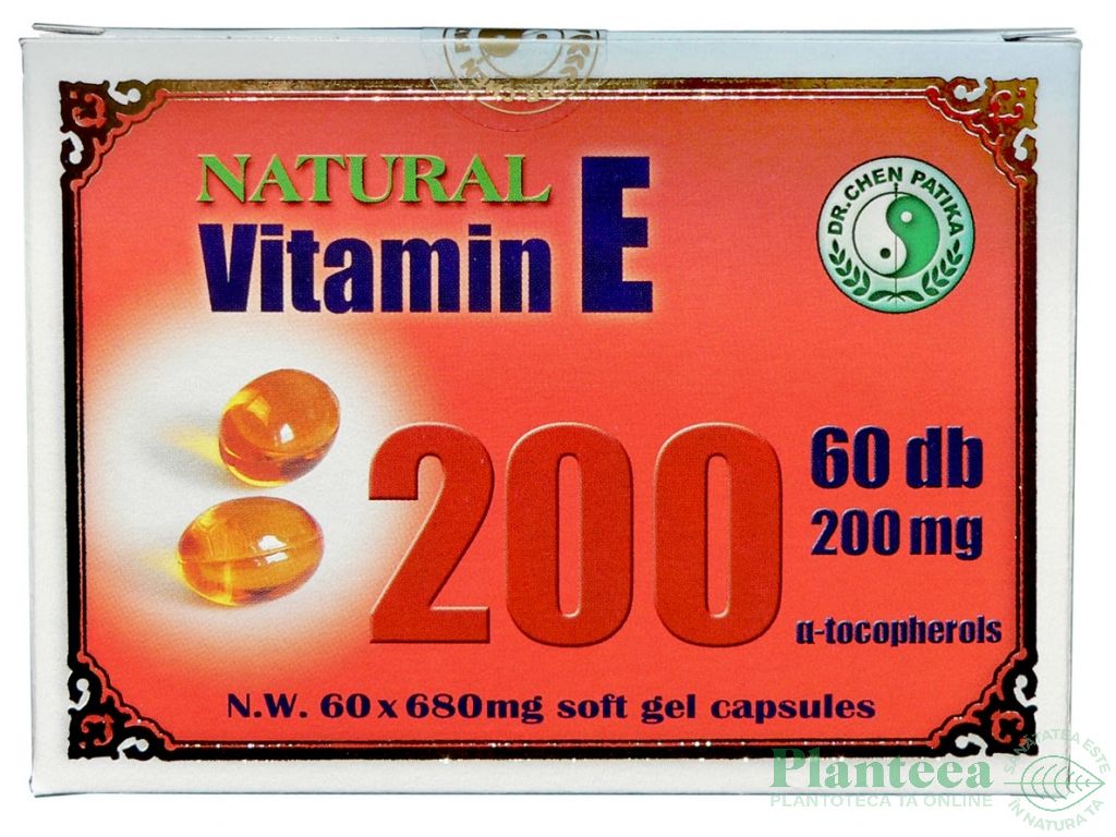 Vitamina E natural 200mg 60cps - DR CHEN PATIKA