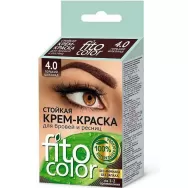 Vopsea crema permanenta fara amoniac sprancene gene 4.0 ciocolatiu amarui 2x2ml - FITO COLOR