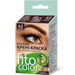 Vopsea crema permanenta fara amoniac sprancene gene 4.0 ciocolatiu amarui 2x2ml - FITO COLOR