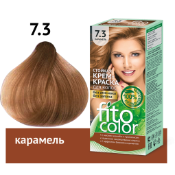 Vopsea crema par permanenta fara amoniac 7.3 caramel 115ml - FITO COLOR