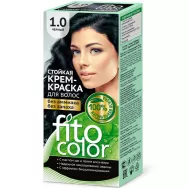 Vopsea crema par permanenta fara amoniac 1.0 negru 115ml - FITO COLOR