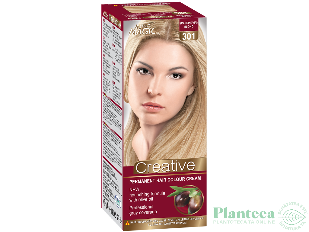 Vopsea par nr301 blond scandinav 90g - MISS MAGIC CREATIVE