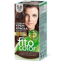 Vopsea crema par permanenta fara amoniac 5.0 blond inchis 115ml - FITO COLOR