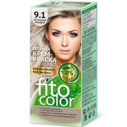 Vopsea crema par permanenta fara amoniac 9.1 blond cenusiu 115ml - FITO COLOR