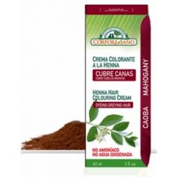 Crema coloranta henna saten inchis 60ml - CORPORE SANO