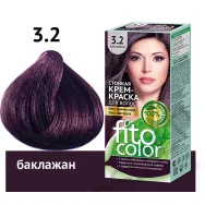 Vopsea crema par permanenta fara amoniac 3.2 brun violet 115ml - FITO COLOR