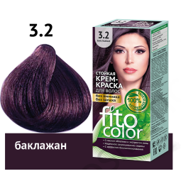 Vopsea crema par permanenta fara amoniac 3.2 brun violet 115ml - FITO COLOR