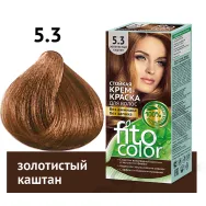 Vopsea crema par permanenta fara amoniac 5.3 castaniu auriu 115ml - FITO COLOR
