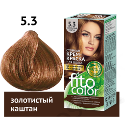 Vopsea crema par permanenta fara amoniac 5.3 castaniu auriu 115ml - FITO COLOR