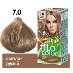Vopsea crema par permanenta fara amoniac 7.0 blond deschis 115ml - FITO COLOR