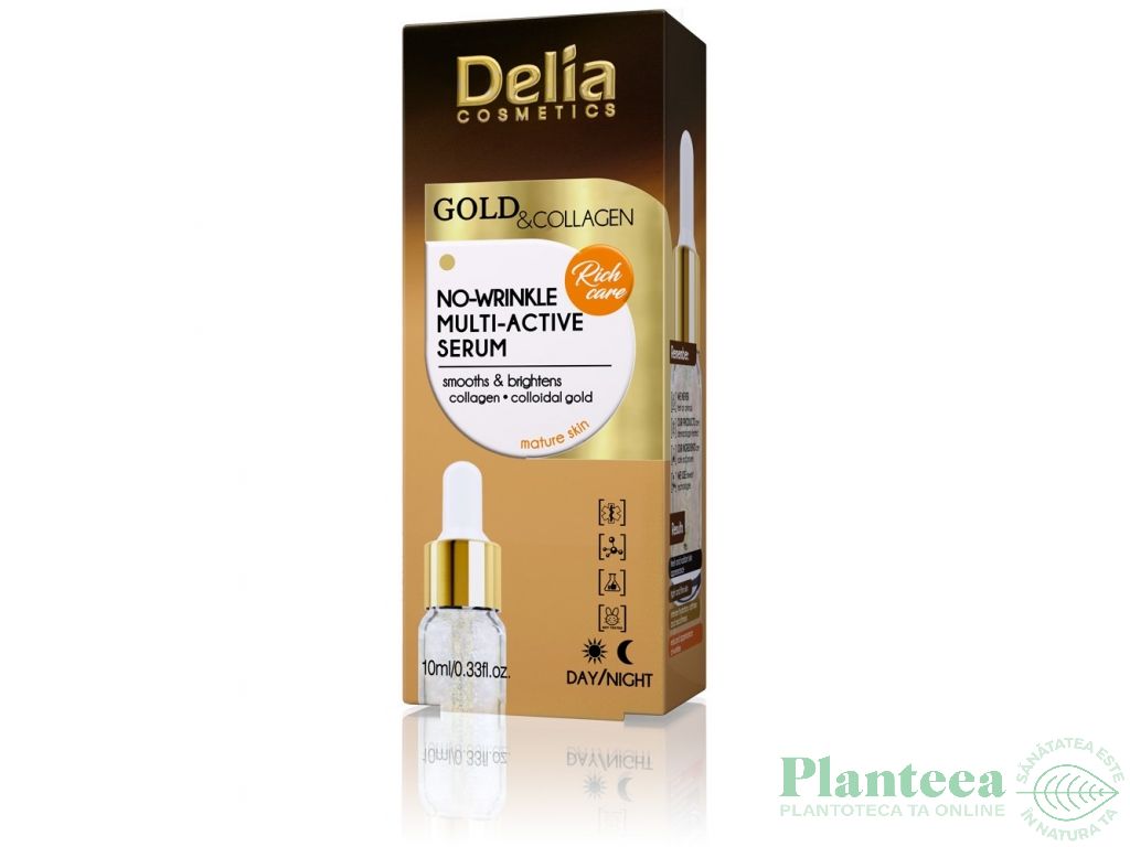 Ser antirid multiactiv aur colagen 10ml - DELIA