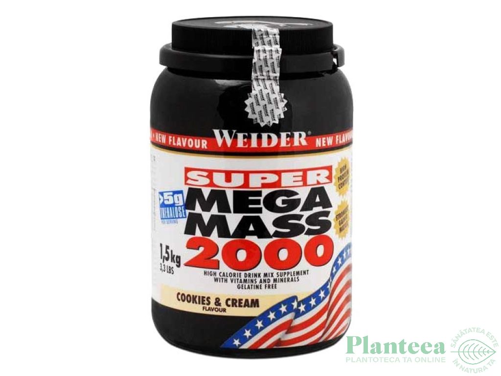 Super mega mass 2000 cookies cream 1,5kg - WEIDER