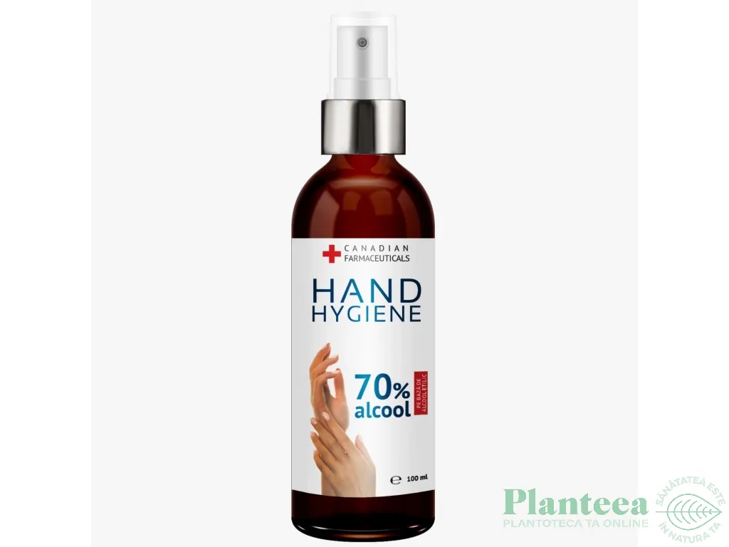 Spray igienizant maini 70%alcool 100ml - CANADIAN FARMACEUTIALS
