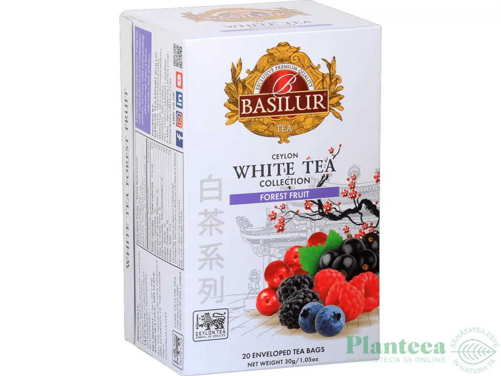 Ceai alb ceylon White Tea Collection fructe padure 1,5gx20dz - BASILUR