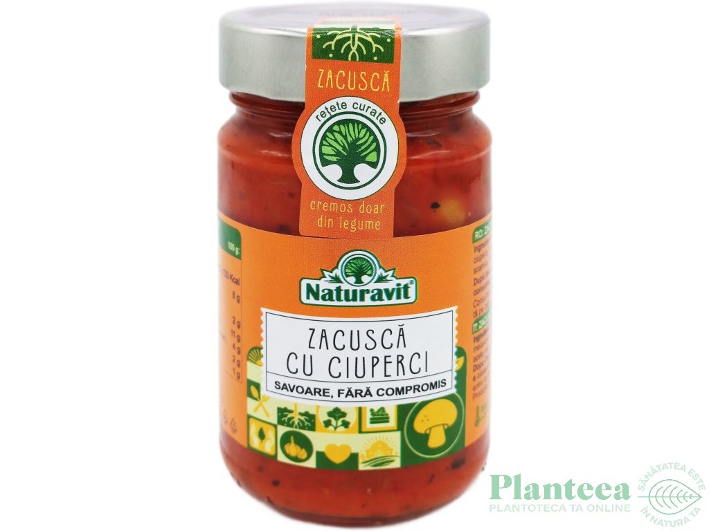 Zacusca premium ciuperci Retete curate 290g - NATURAVIT