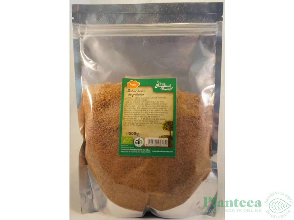 Zahar brun rasina palmier bio Bali eco 500g - PARADISUL VERDE