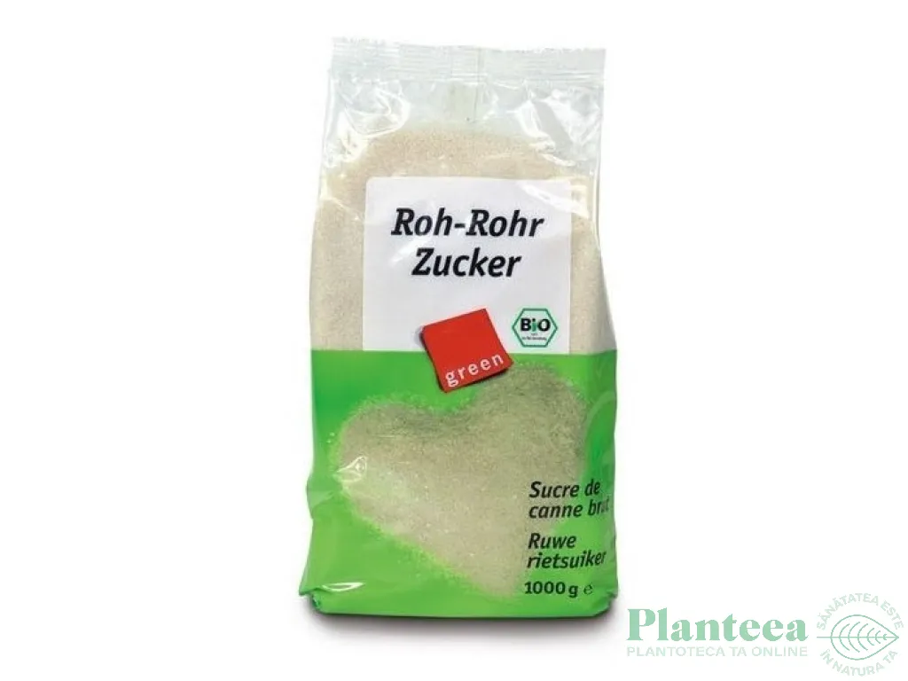 Zahar brut auriu trestie nerafinat 1kg - GREEN ORGANICS