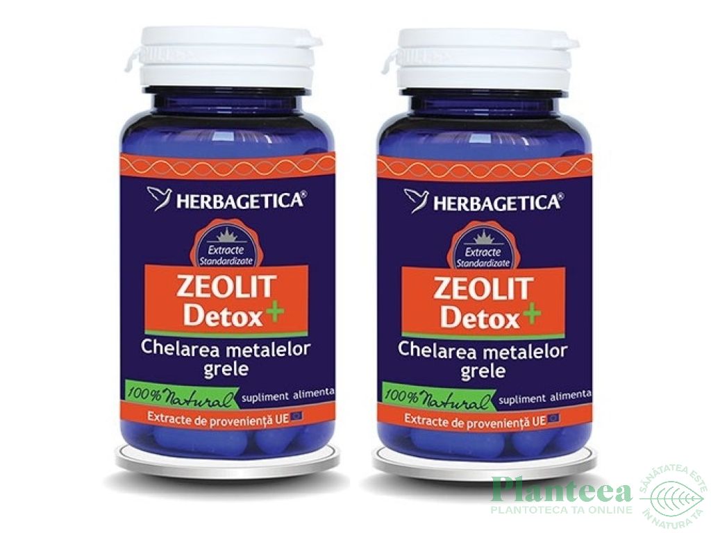 Pachet Zeolit detox 60+30cps - HERBAGETICA